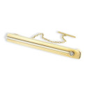 GOLD TIE PIN WITH WHITE GOLD LINE