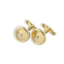 GOLD AND DIAMOND CUFFLINKS