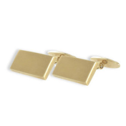 RECTANGULAR YELLOW GOLD CUFFLINKS