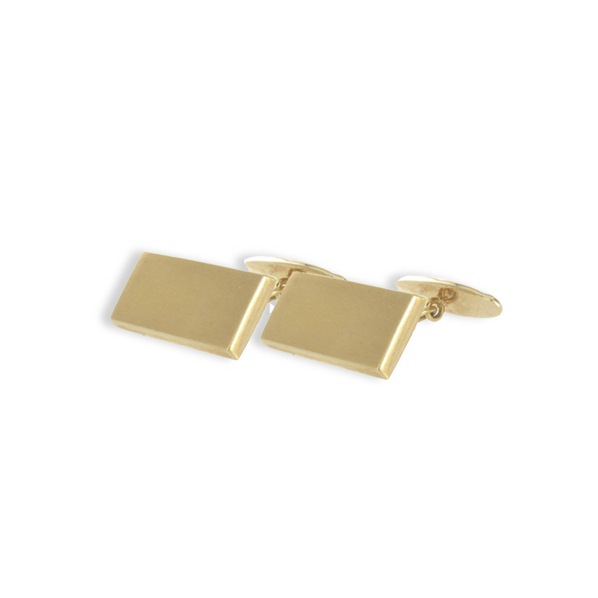 RECTANGULAR YELLOW GOLD CUFFLINKS