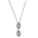 WHITE GOLD DIAMOND AND TOPAZ NECKLACE