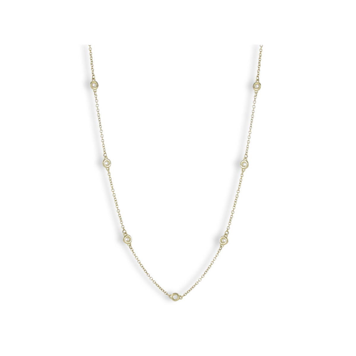 NECKLACE 42 CENTIMETERS GOLD AND DIAMONDS