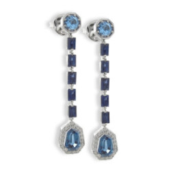 LONG EARRINGS WITH BLUE STONES