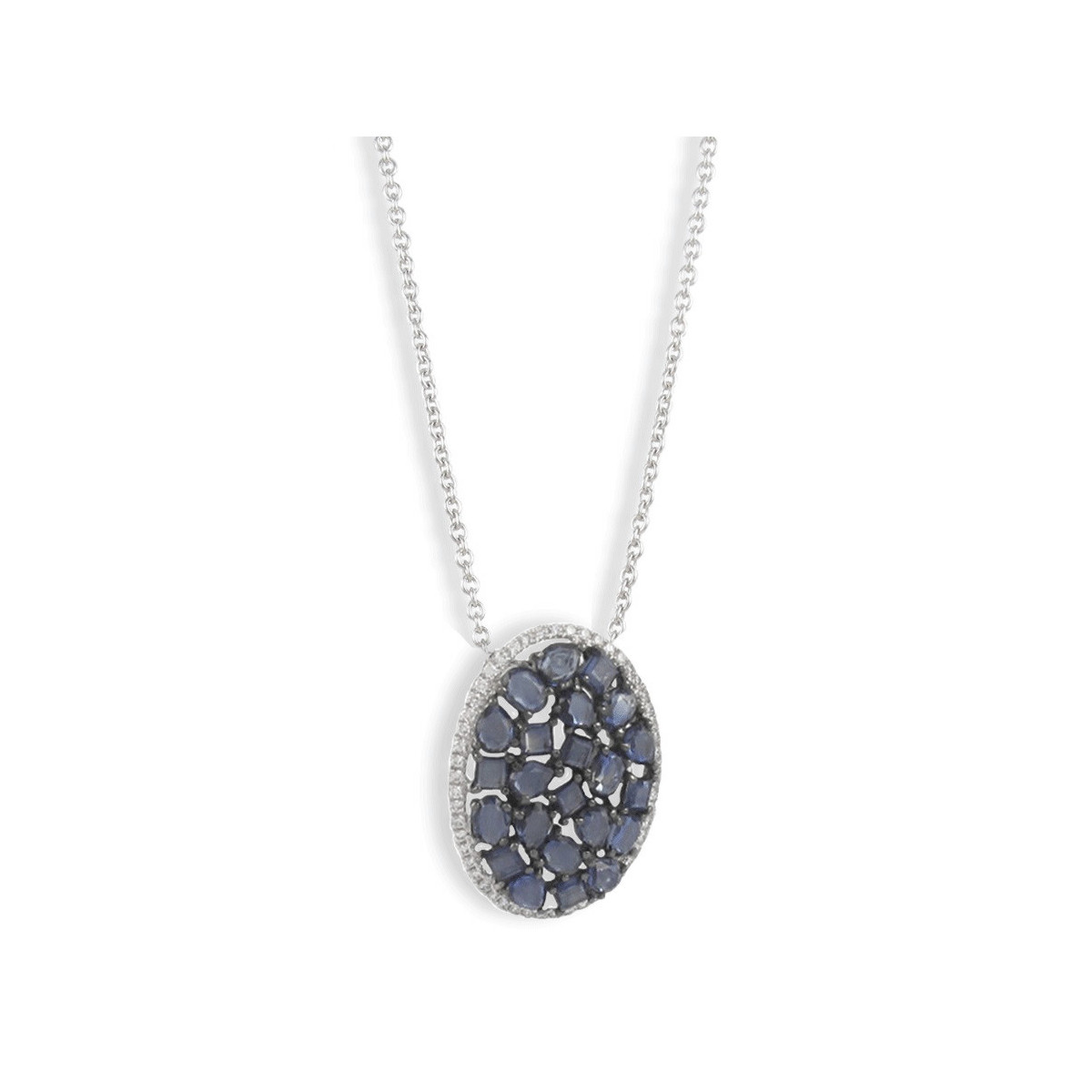 GOLD DIAMOND AND SAPPHIRE NECKLACE