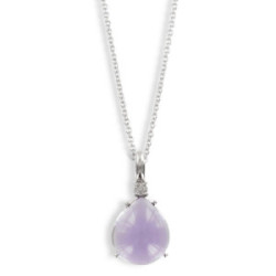 CHAIN WHITE GOLD DIAMOND AND AMETHYST NECKLACE