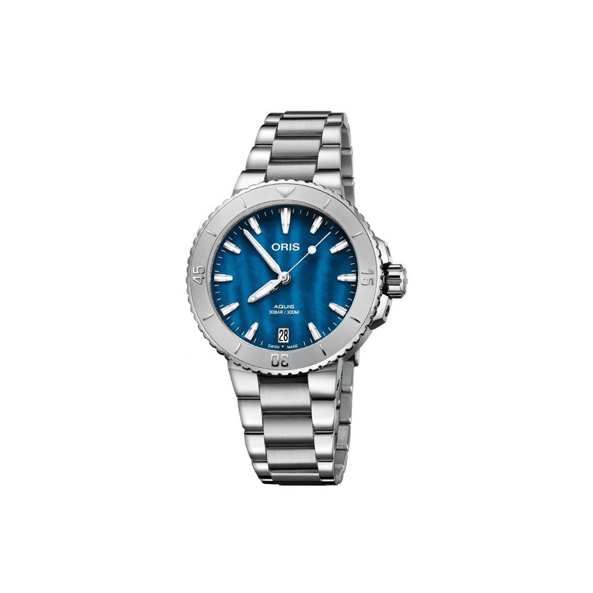 ORIS AQUIS DATE NÁCAR AZUL