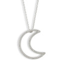 CHAIN WITH DIAMONDS MOON PENDANT