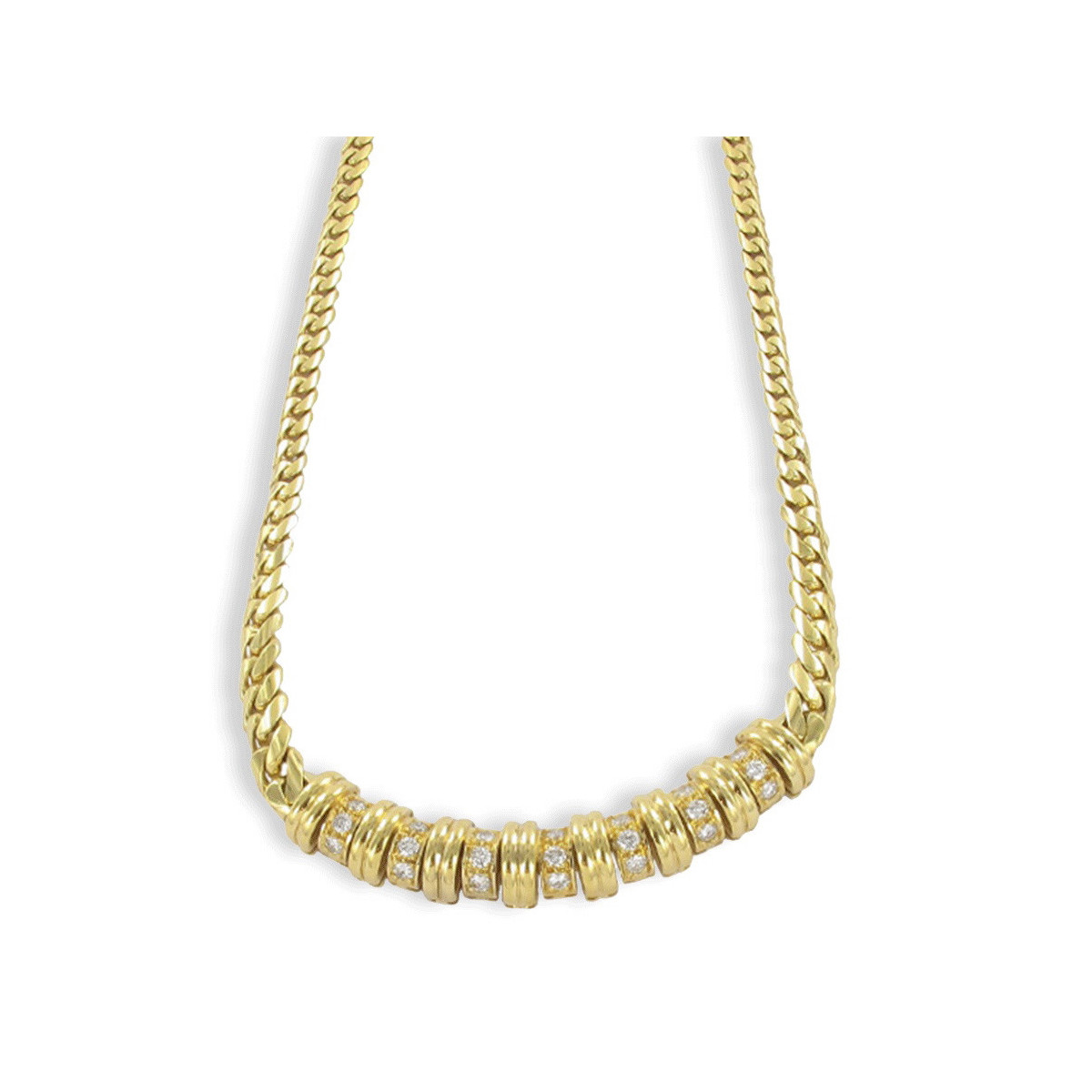 YELLOW GOLD DIAMOND NECKLACE