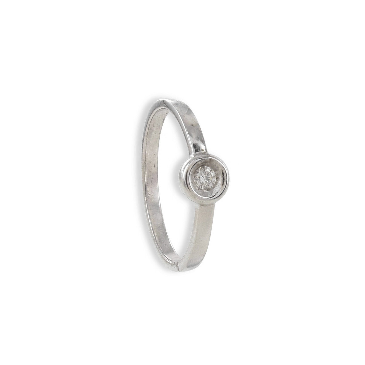 SOLITAIRE 18K WHITE GOLD WITH DIAMOND