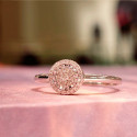 ANILLO ORO Y 30 DIAMANTES ROSETON