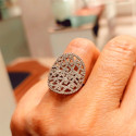 WHITE GOLD RING WITH 208 DIAMONDS