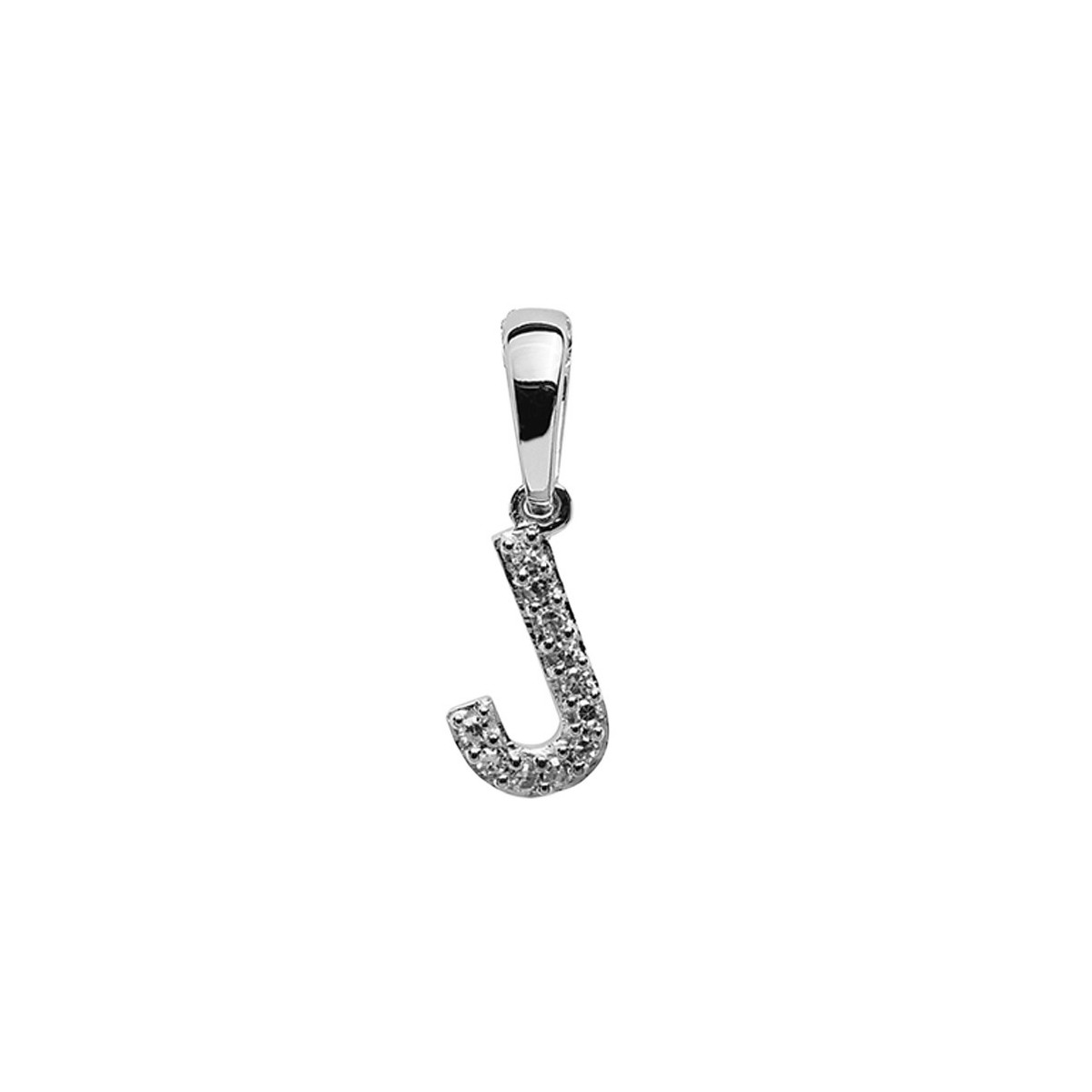 WHITE GOLD PENDANT INITIAL J