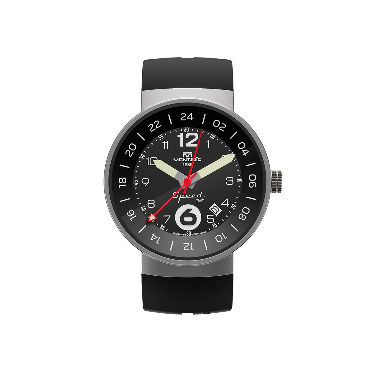 MONTJÜIC SPEED GMT BLACK RUBBER