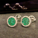 EMERALD MINIS AND DIAMONDS EARRINGS