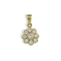 YELLOW GOLD PENDANT WITH 9 DIAMONDS