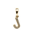 YELLOW GOLD PENDANT INITIAL J