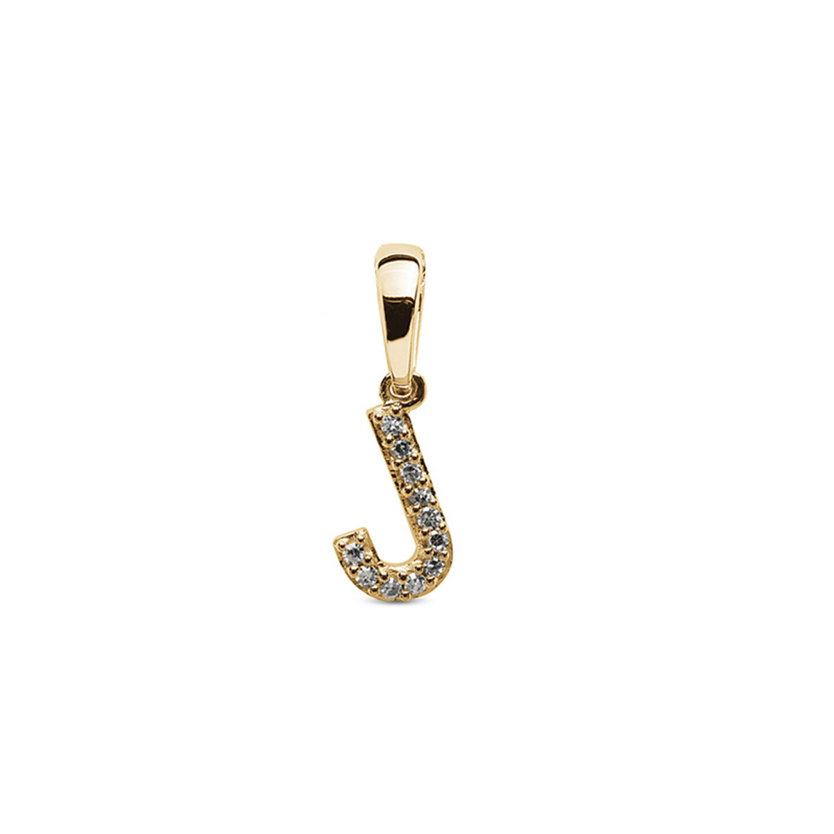 YELLOW GOLD PENDANT INITIAL J