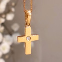 GOLD CROSS WITH DIAMONDS