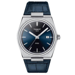 TISSOT PRX DE CUARZO CORREA PIEL AZUL