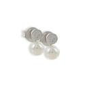 YOU AND ME EARRINGS FOR GIRL IN WHITE GOLD