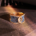 GOLD RING 66 SAPPHIRES AND DIAMONDS