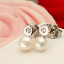 YOU AND ME EARRINGS FOR GIRL IN WHITE GOLD