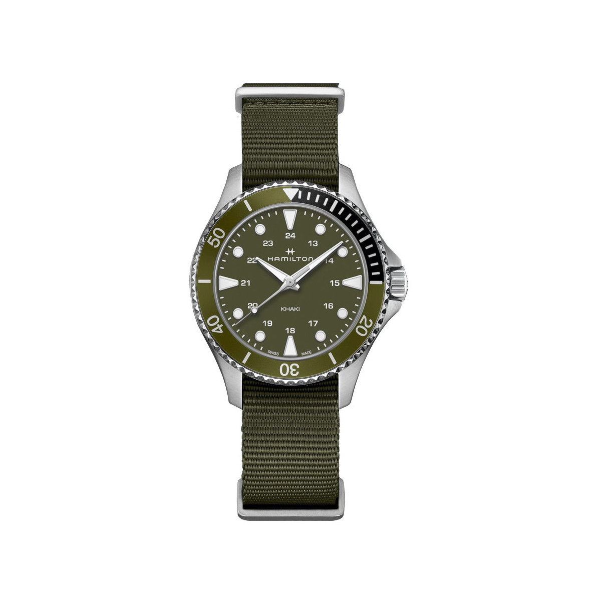 HAMILTON KHAKI NAVY SCUBA GREEN 37 MM