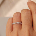 MEDIA ALIANZA DE 9 DIAMANTES EN ORO BLANCO 18K 0,365 CT MEDIA ALIANZA DE 9 DIAMANTES EN ORO BLANCO 18K 0,365 CT
