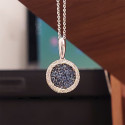 NECKLACE WITH SAPPHIRES AND DIAMONDS PENDANT