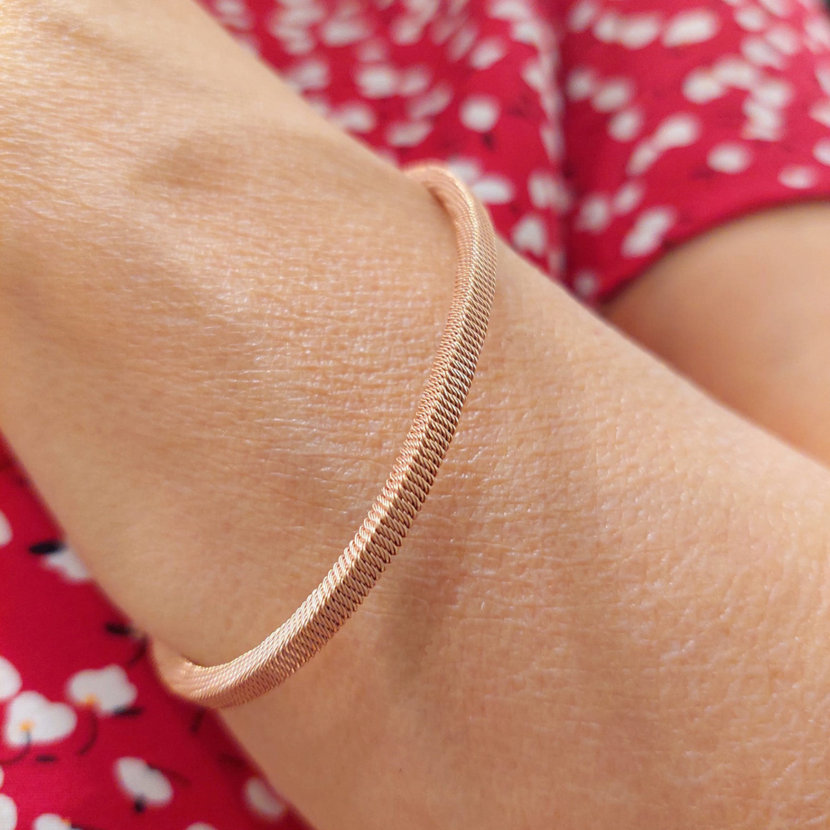 SEMI-RIGID ROSE GOLD BRACELET