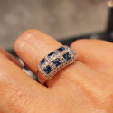 WHITE GOLD RING WITH 6 SAPPHIRES 0.90 CARATS