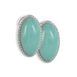 PENDIENTES CON CALCEDONIA VERDE