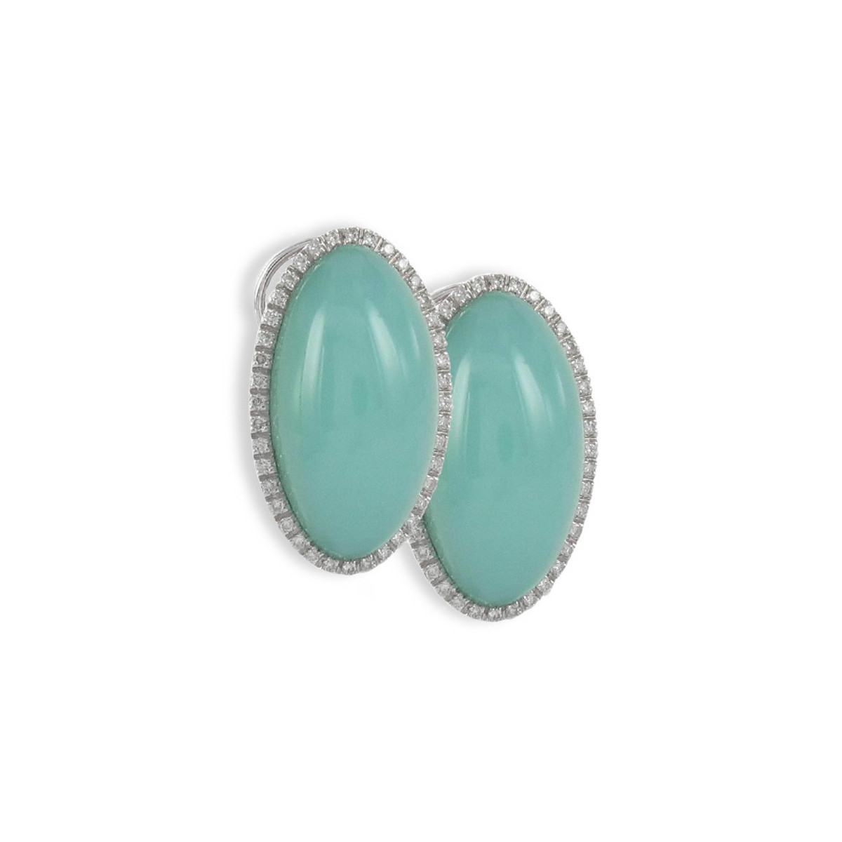 PENDIENTES CON CALCEDONIA VERDE
