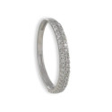ANILLO ORO BLANCO 2 FILAS DIAMANTES