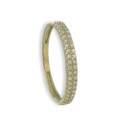 ANILLO ORO AMARILLO 2 FILAS DIAMANTES