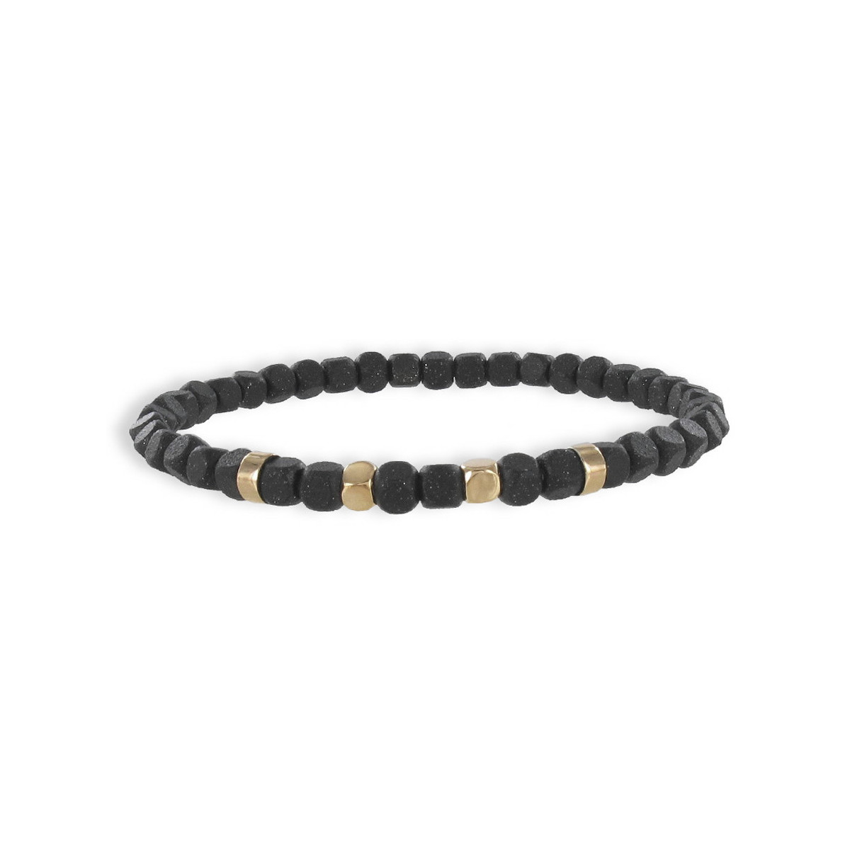 PULSERA ELASTICA CUBOS BRONCE