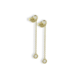 PENDIENTES CADENITA ORO CON DIAMANTES