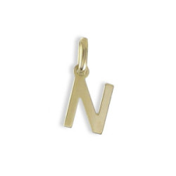 YELLOW GOLD INITIAL N PENDANT