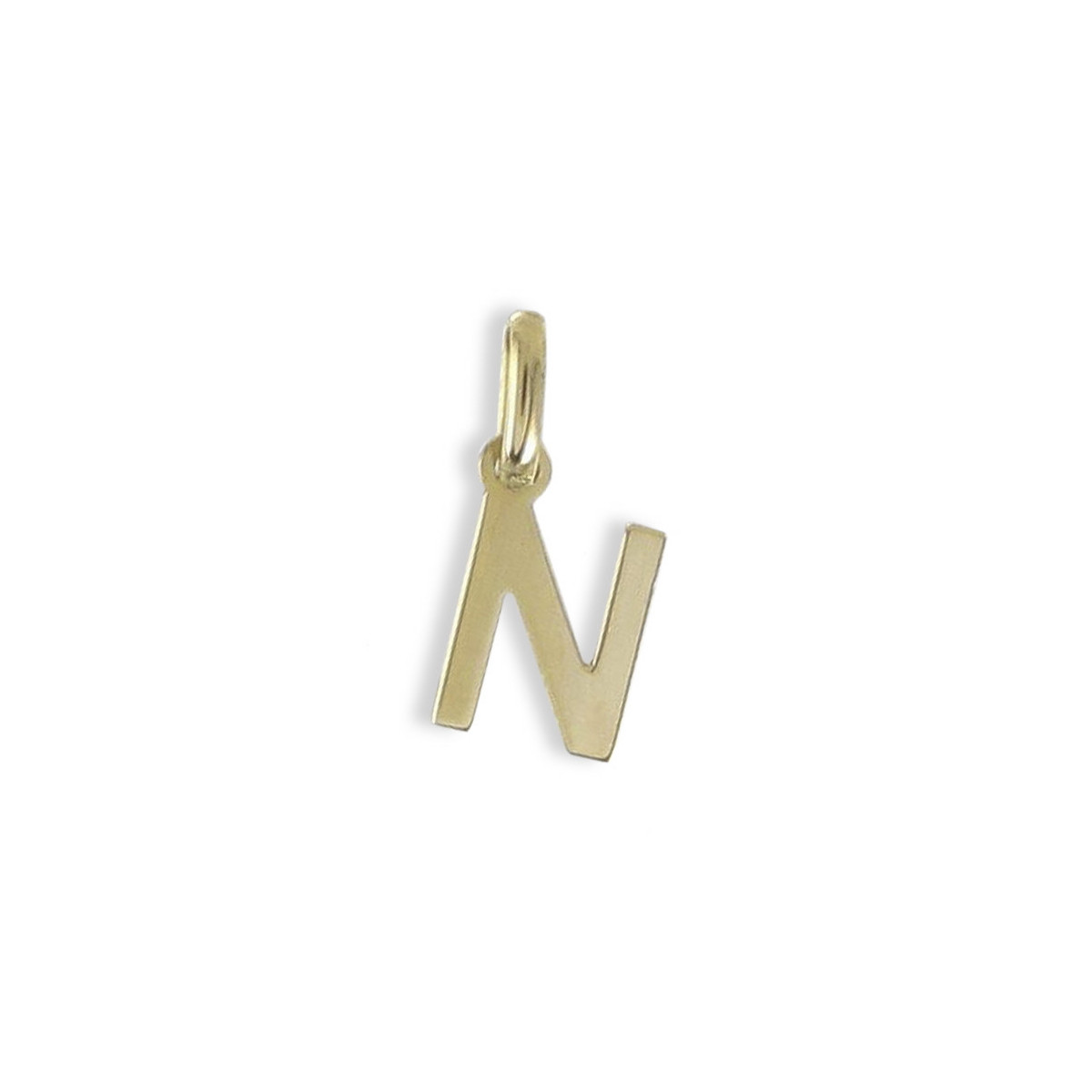 YELLOW GOLD LETTER N PENDANT
