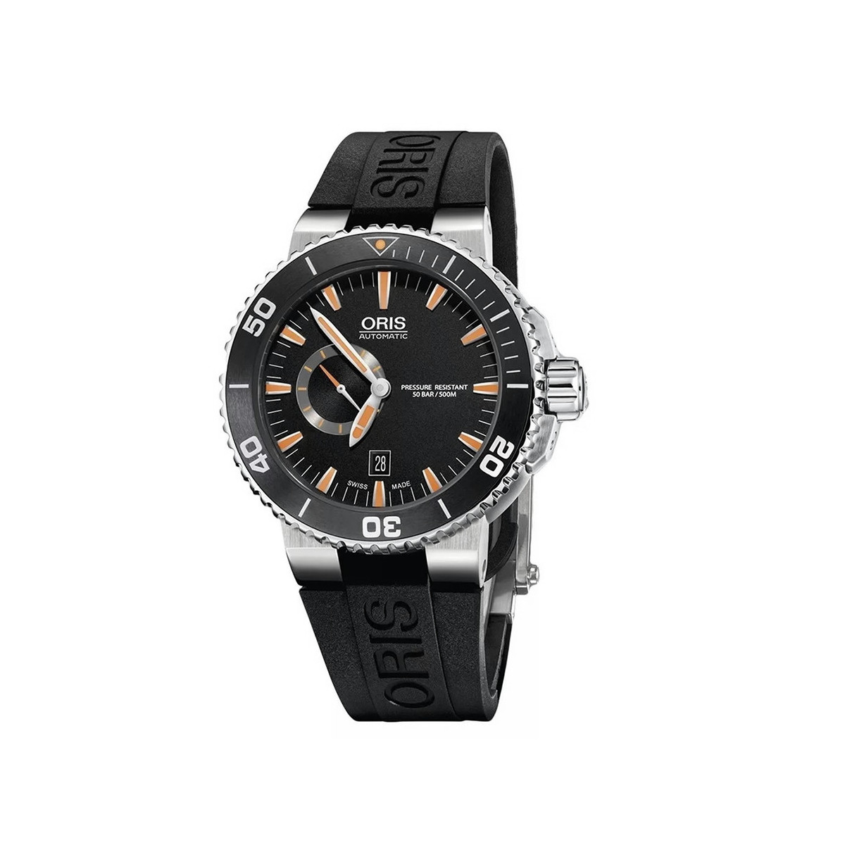 ORIS AQUIS SMALL SECOND TARONJA