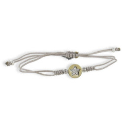 PULSERA PLATA Y ORO ESTRELLA ESPINELAS