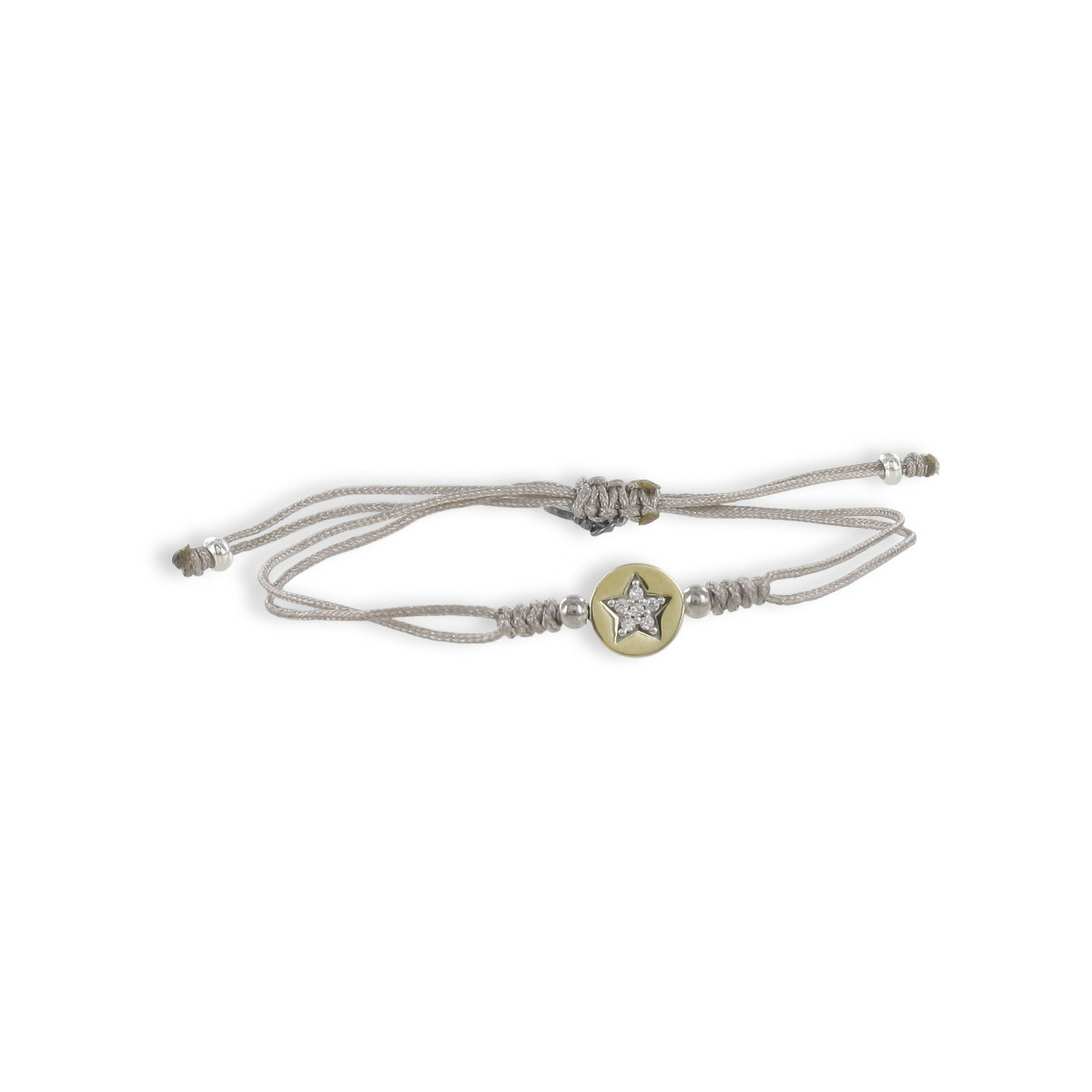 PULSERA PLATA Y ORO ESTRELLA ESPINELAS