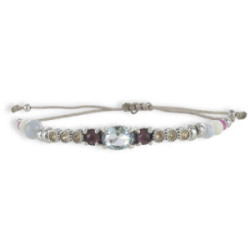 SILVER BRACELET WITH BLUE TOPAZ