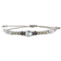 SILVER BRACELET WITH BLUE TOPAZ