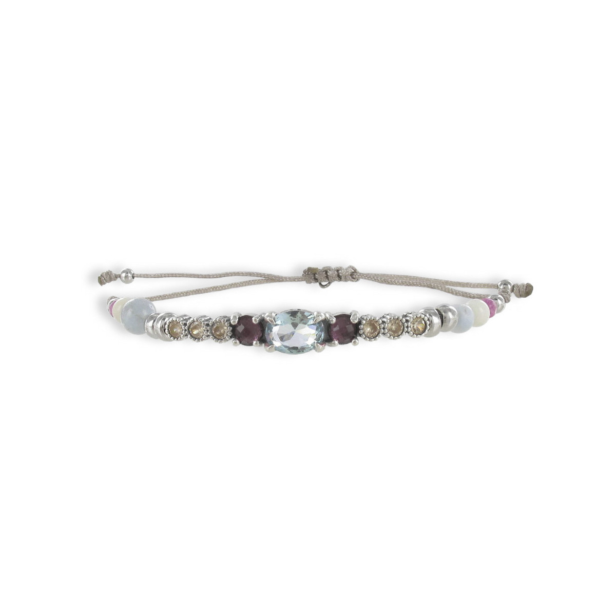 SILVER BRACELET WITH BLUE TOPAZ