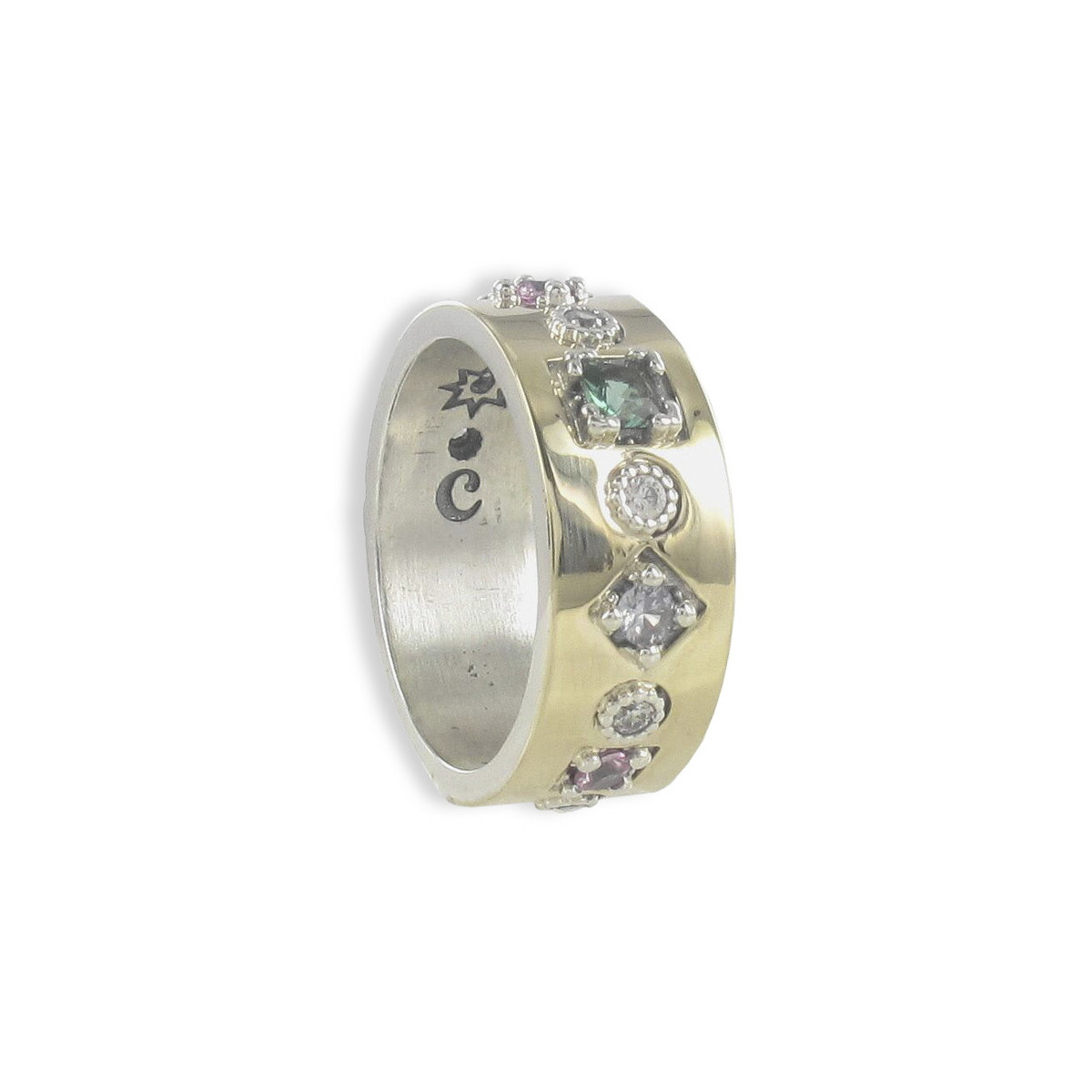 ANILLO CON 4 PIEDRAS DE COLORES