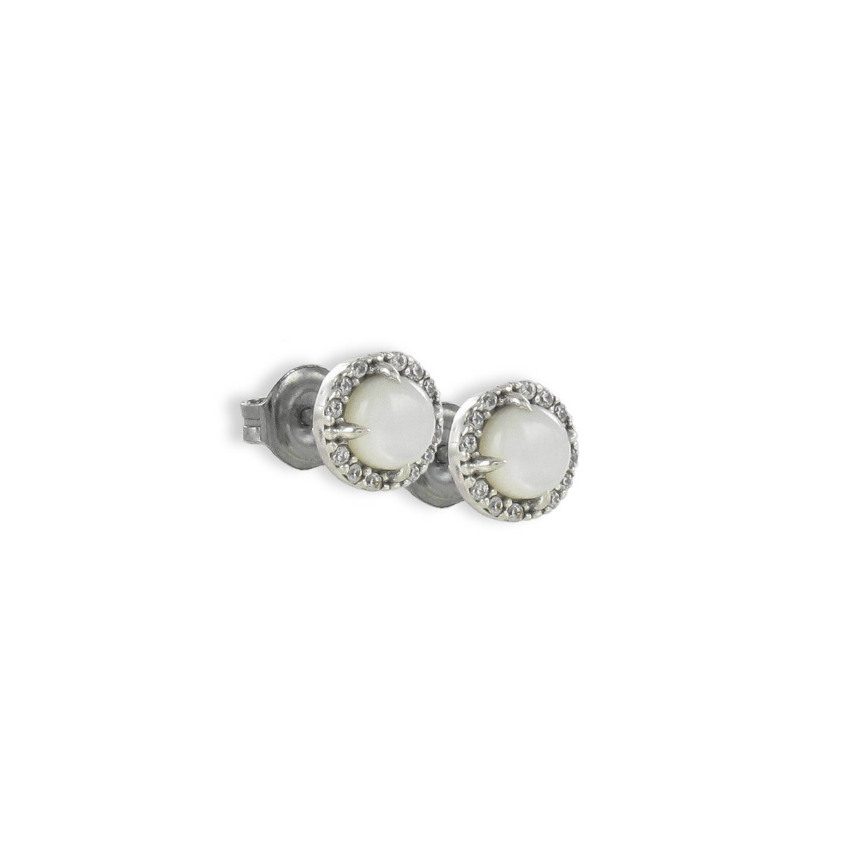 PENDIENTES REDONDOS 9 MM CON NACAR