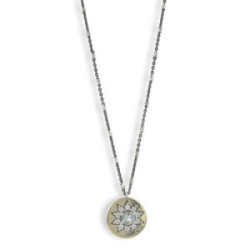 COLLAR PLATA Y ORO ESTRELLA CON PIEDRAS
