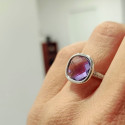 FINE GOLD RING WITH AMETHYST AND DIAMONDS