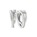 2 HOOP WHITE GOLD EARRINGS